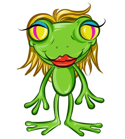 Blonde Sexy Frog Character Cartoon Isolated On White 30193028 Vector