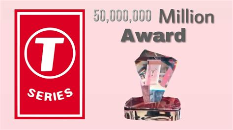 T Series 50 Million Subscribers Award Custom Play Button Glass Play Button Youtube