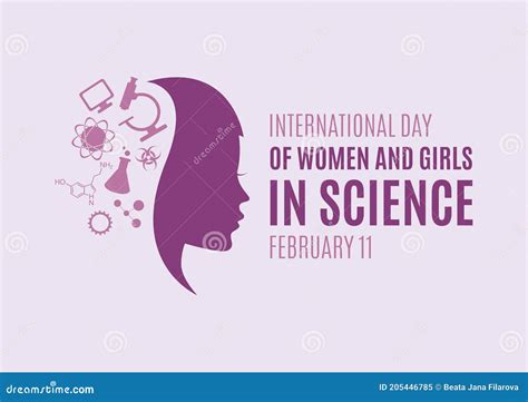 International Day Of Women And Girls In Science Vector Stock Vector