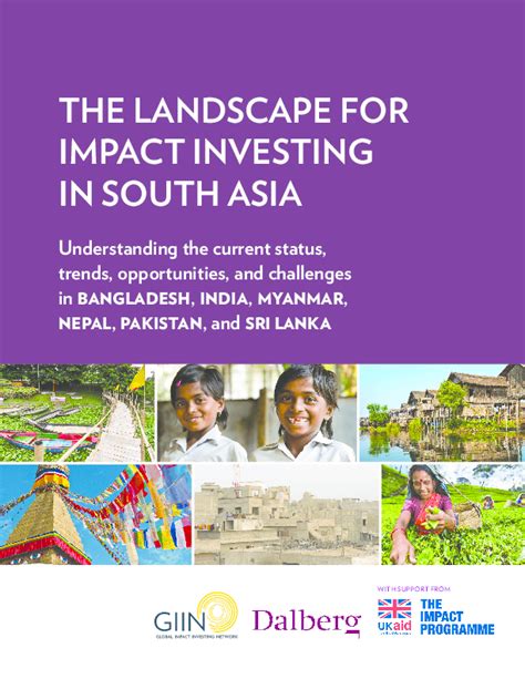 The Landscape For Impact Investing In South Asia Understanding The