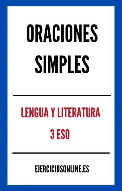 Ejercicios Lengua Y Literatura Eso Resueltos Soluciones