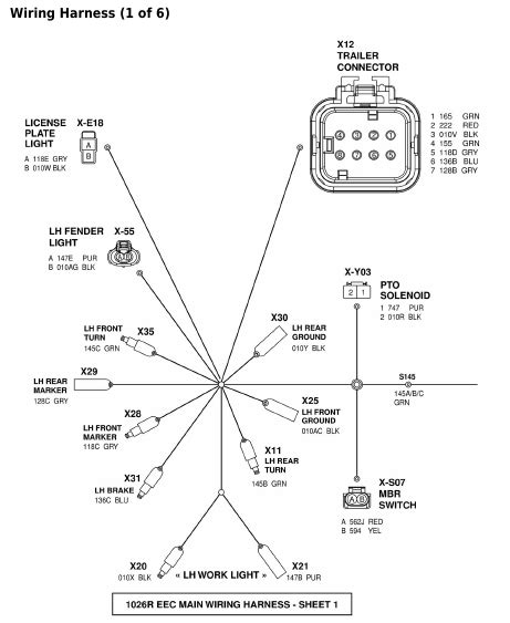 John Deere 1023e 1025r And 1026r 1026r Eec Wiring Harness Diesel Engines Troubleshooting