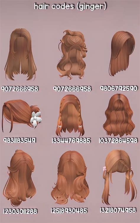 Hair Codes In Roblox Any Game Red Hair Roblox Blonde Hair Roblox