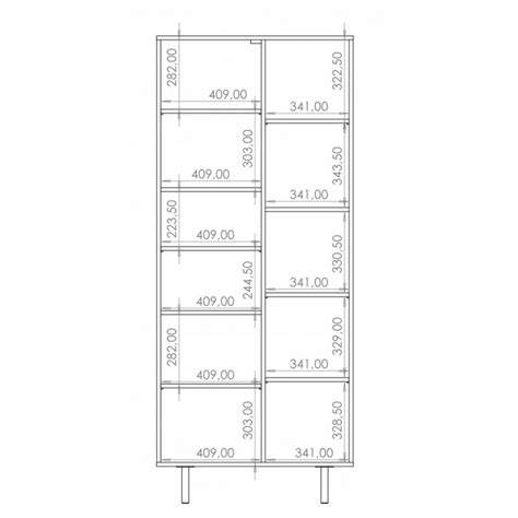 Regał Nubia R3d W Kolorze Czarnym 80cm Na Metalowych Złotych Nóżkach