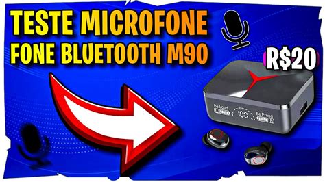 Testar Fone E Microfone - Teste de Microfone Fone Bluetooth M90 - YouTube