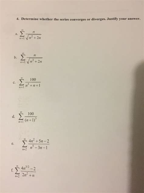 Solved Determine Whether The Series Converges Or Chegg