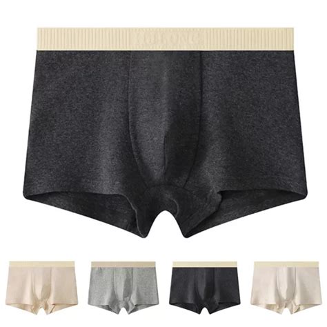 SOUS V TEMENTS HOMME EN Coton Doux Taille Moyenne Boxer Slips Maison