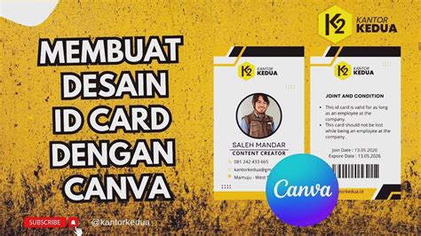 Membuat Desain Id Card Dengan Canva Desaincanva Idcards Canvatutorial