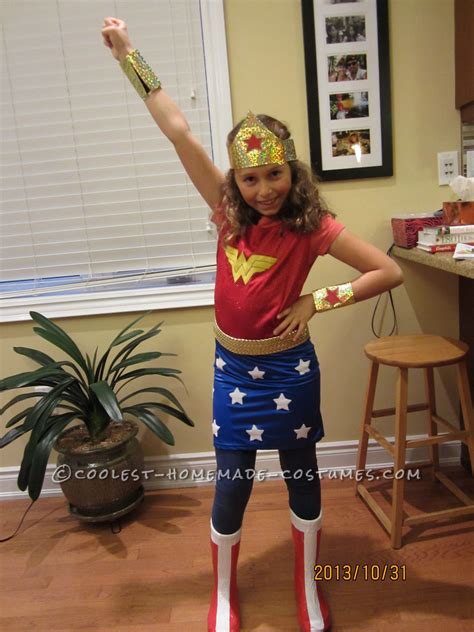 Cool Homemade Wonder Woman Costume For Girls Diy Superhero Costume