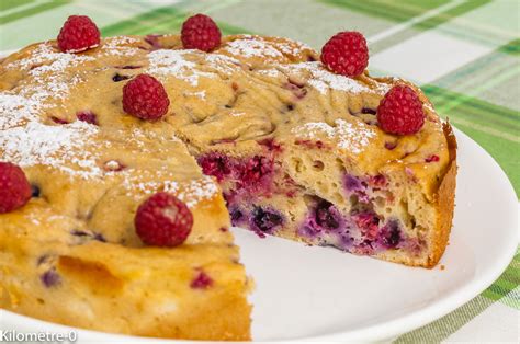 Gâteau à la ricotta et aux framboises Kilomètre 0