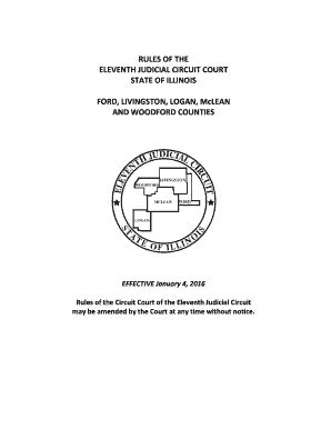 Fillable Online Mcleancountyil Rules Of The Eleventh Judicial Circuit