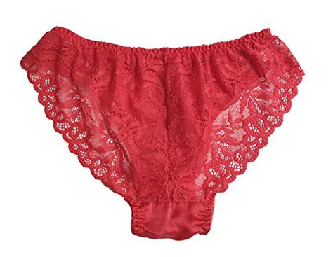 LSHARON Women S Sexy Mulberry Silk Briefs Lingerie Lace Thong Underwear