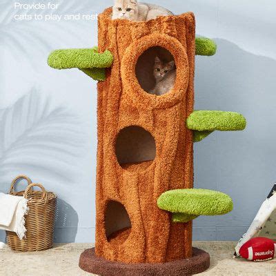 Tucker Murphy Pet 48 8 H Eletha Solid Wood Modern Cat Tree Tower