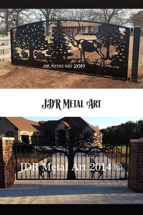 Tree Driveway Gates By Jdr Metal Art Home Farm Ranch Estate Gates