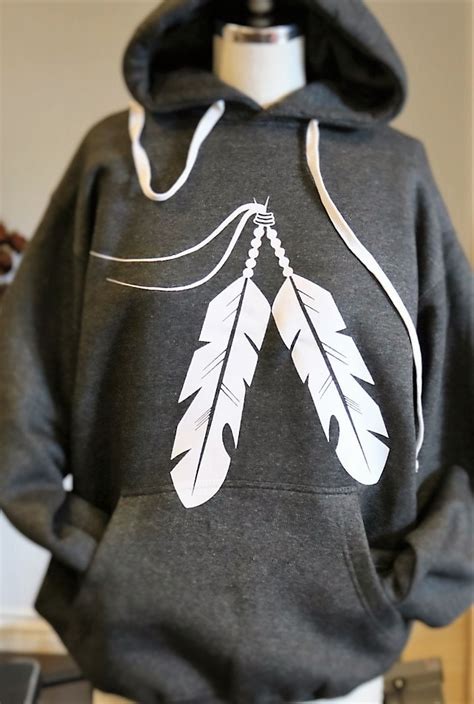 Native American Feather Hoodie