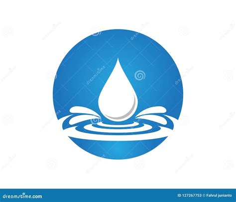 Plantilla Del Vector Del Logotipo Del Descenso Del Agua Ilustración del