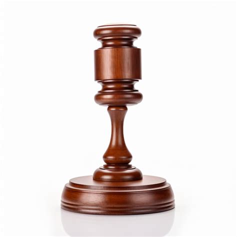 Premium Ai Image Wooden Judge Gavel Isolated On White Background