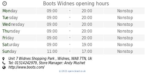 Boots Widnes opening times (2019 update)