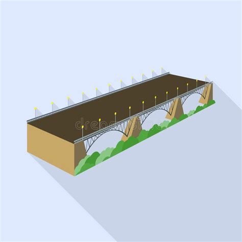 Icono Del Puente Del Autobahn Estilo Plano Ilustración del Vector