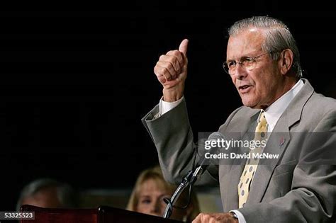 Defense Secretary Donald Rumsfeld Speaks At The World Affairs Council