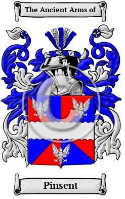 Pinsent Name Meaning, Family History, Family Crest & Coats of Arms