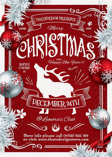 Christmas Eve Flyer Template V4 Bis Posters Design For Photoshop