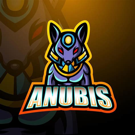 Design Del Logo Esport Della Mascotte Di Anubis 5436286 Arte Vettoriale