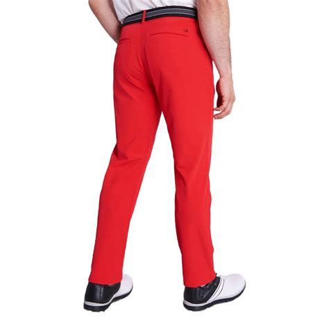 Calvin Klein Golf Gents Way Slim Fit Stretch Trousers Power Red