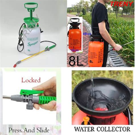 Manual Knapsack 8l 5l Litre Manual Pressure Sprayer Pump Spray Chemical Weed Water Plants