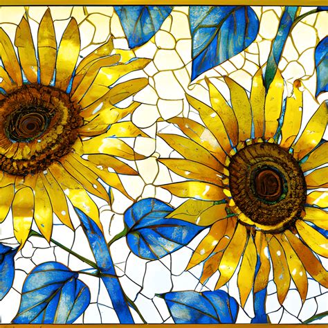 Stained Glass Sunflower