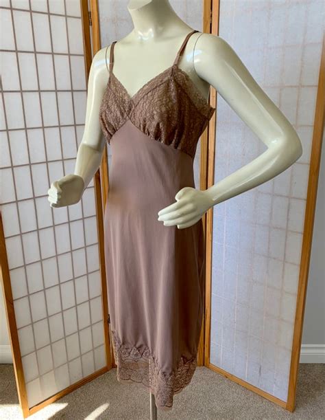 S Mocha Latte Lace Lingerie Full Slip By Van Raal Gem