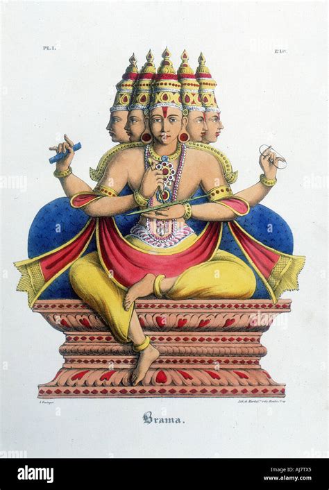 Brahma Erste Gott Der Hindu Trinity Trimurti Und Schöpfer Des