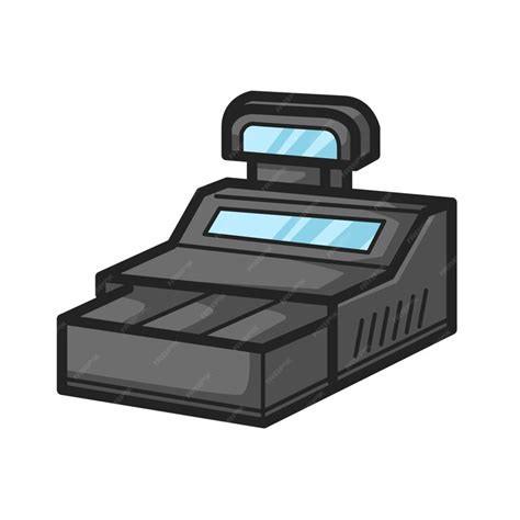 Premium Vector | Manual Cashier Machine Clipart