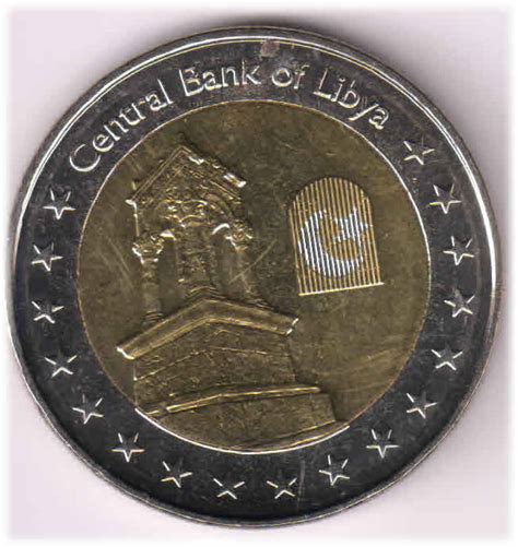 Libya Dinar Unc Bimetal Coin Kb Coins Currencies