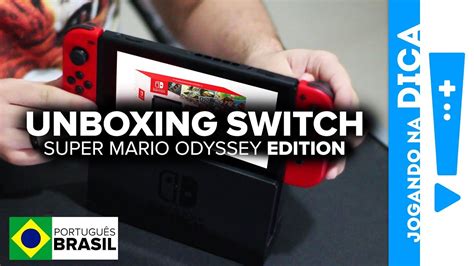 Unboxing Nintendo Switch EdiÇÃo Mario Odyssey 🤩 Youtube