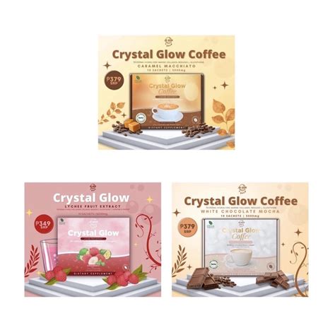 Crystal Glow Collagen Drink Lychee White Chocolate Mocha Caramel