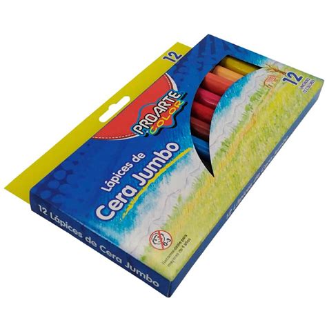 LÁPIZ CERA 12 COLORES JUMBO PROARTE