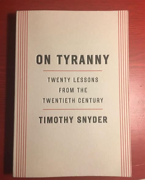 For Us On Tyranny Book Review The Chatterbox