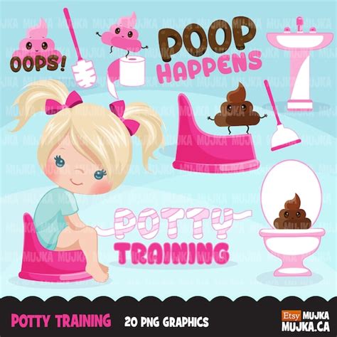 Potty Training Clipart Bathroom Reward Stickers Toddler Reward