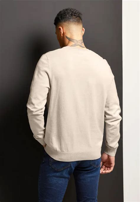 STREET ONE Pull over en mouliné doux pour hommes en Beige STREET ONE