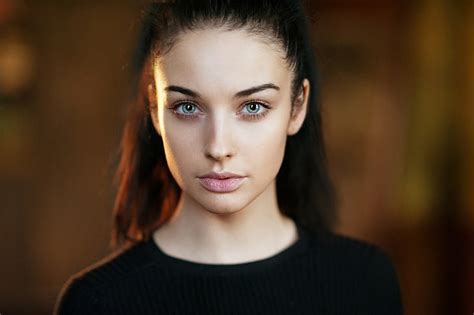 Green Eyes Alla Berger Maxim Maximov Depth Of Field Portrait Face