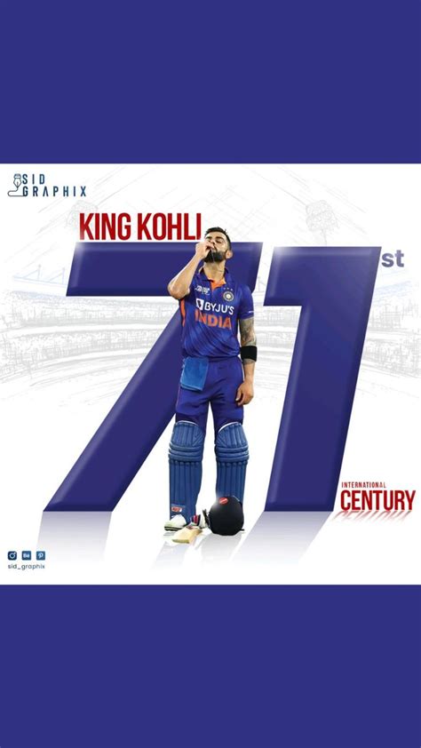 Virat Kohli 71st International Century | Creative Ad | Poster