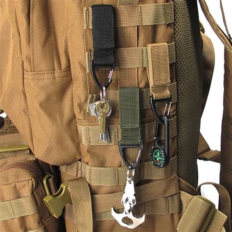 Triangle Carabiner Tactical Backpack Nylon Key Hook Webbing Buckle