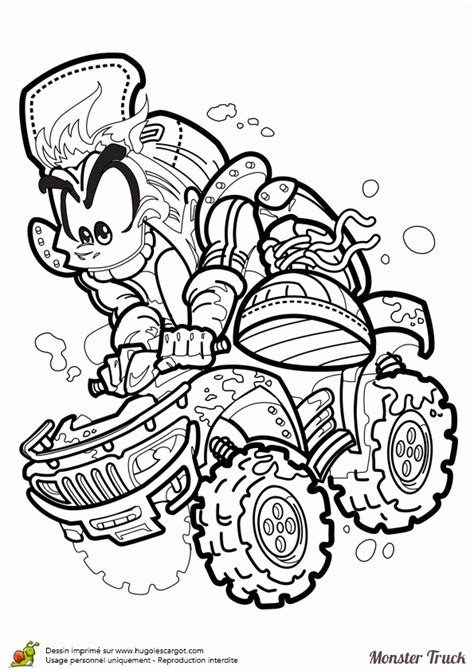 Coloriage Mascotte Monster Truck Sur Hugolescargot Avec Dessin De 4