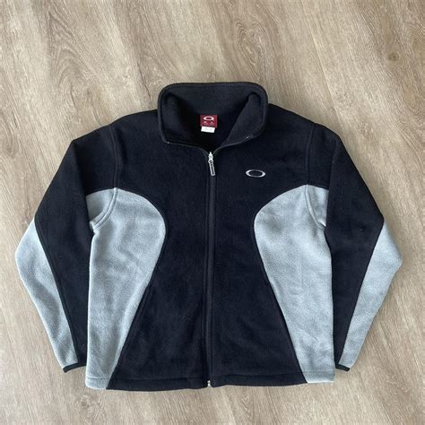 Oakley Mens Black And Grey Jacket Depop