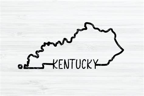 Kentucky Outline SVG Kentucky Vector File Kentucky Design Kentucky