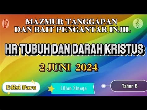 Mazmur Tanggapan Juni Hr Tubuh Dan Darah Kristus Edisi Baru