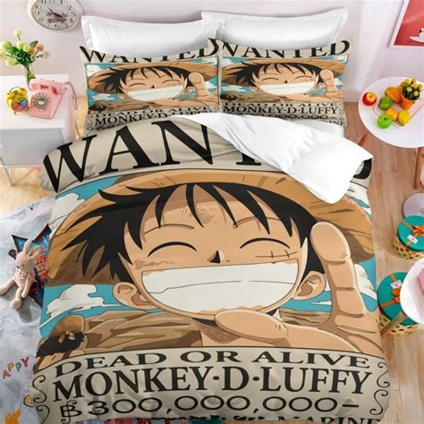 Parure De Lit ONE PIECE MonkeyDLuffy 3D Effet 220 240cm 3 Pieces 1