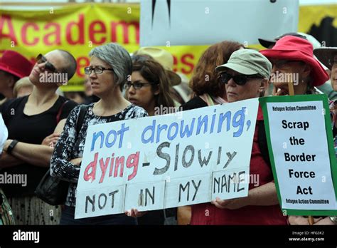 Photograph From The Rally For Refugees Palm Sunday Protest In Canberra