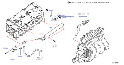 2017 Nissan Rogue Fuel Injector 16600 9HP0A Genuine Nissan Part